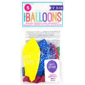 Party Balloons printed HAPPY BIRTHDAY