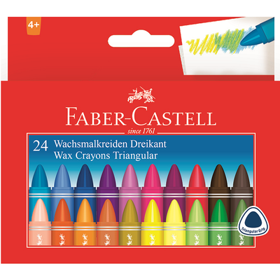Faber Castell - x24 Triangular Wax Crayons