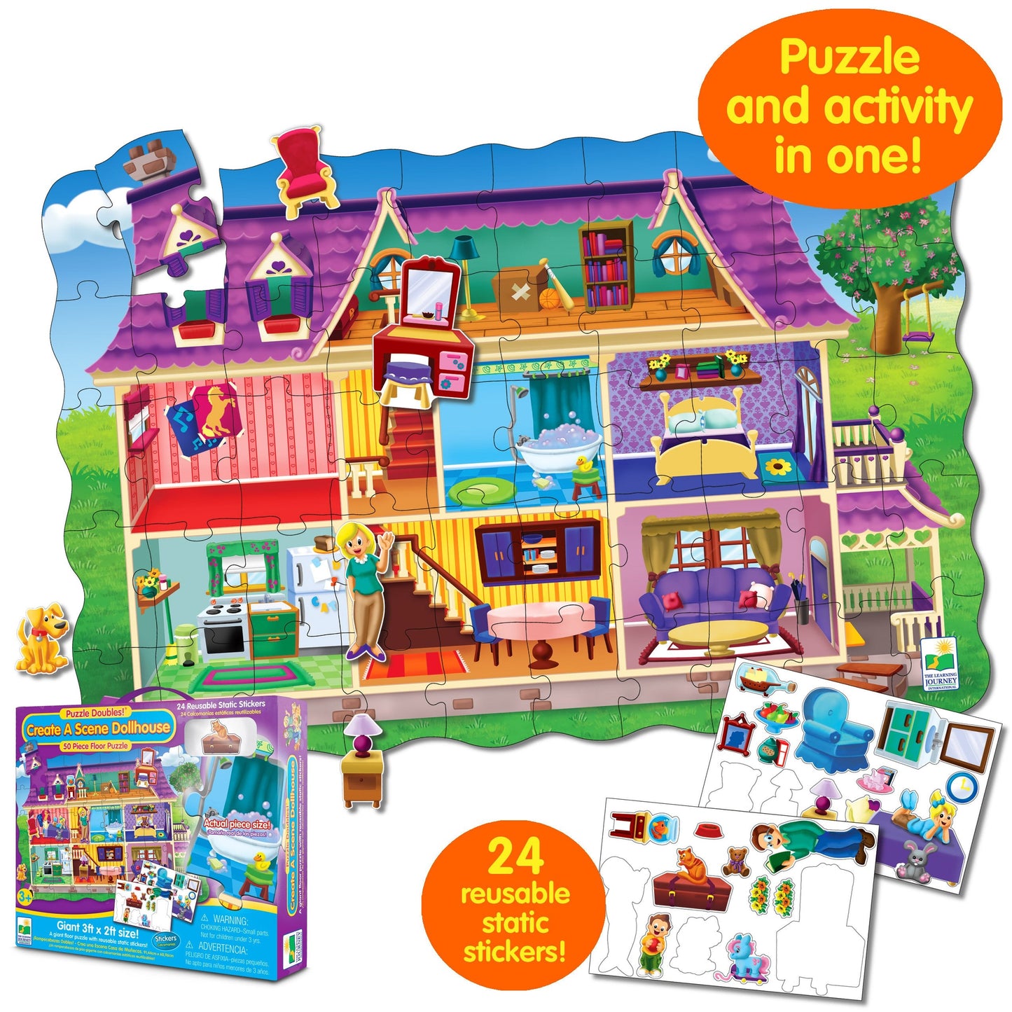 Create A Scene Dollhouse 50Pcs Floor Puzzle