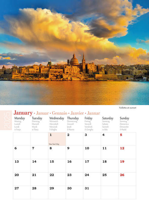 Bautiful Malta & Gozo 2026 A5 Calendar