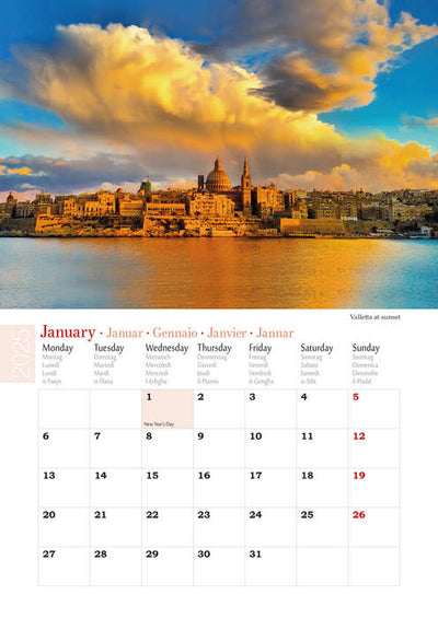 Bautiful Malta & Gozo 2026 A4 Calendar