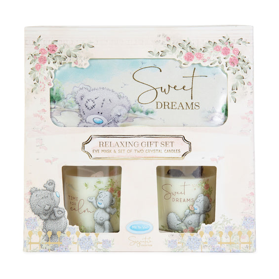 Me to You Relaxing gift set Eye mask & a set of 2 Scented Crystal Candles Gift Set