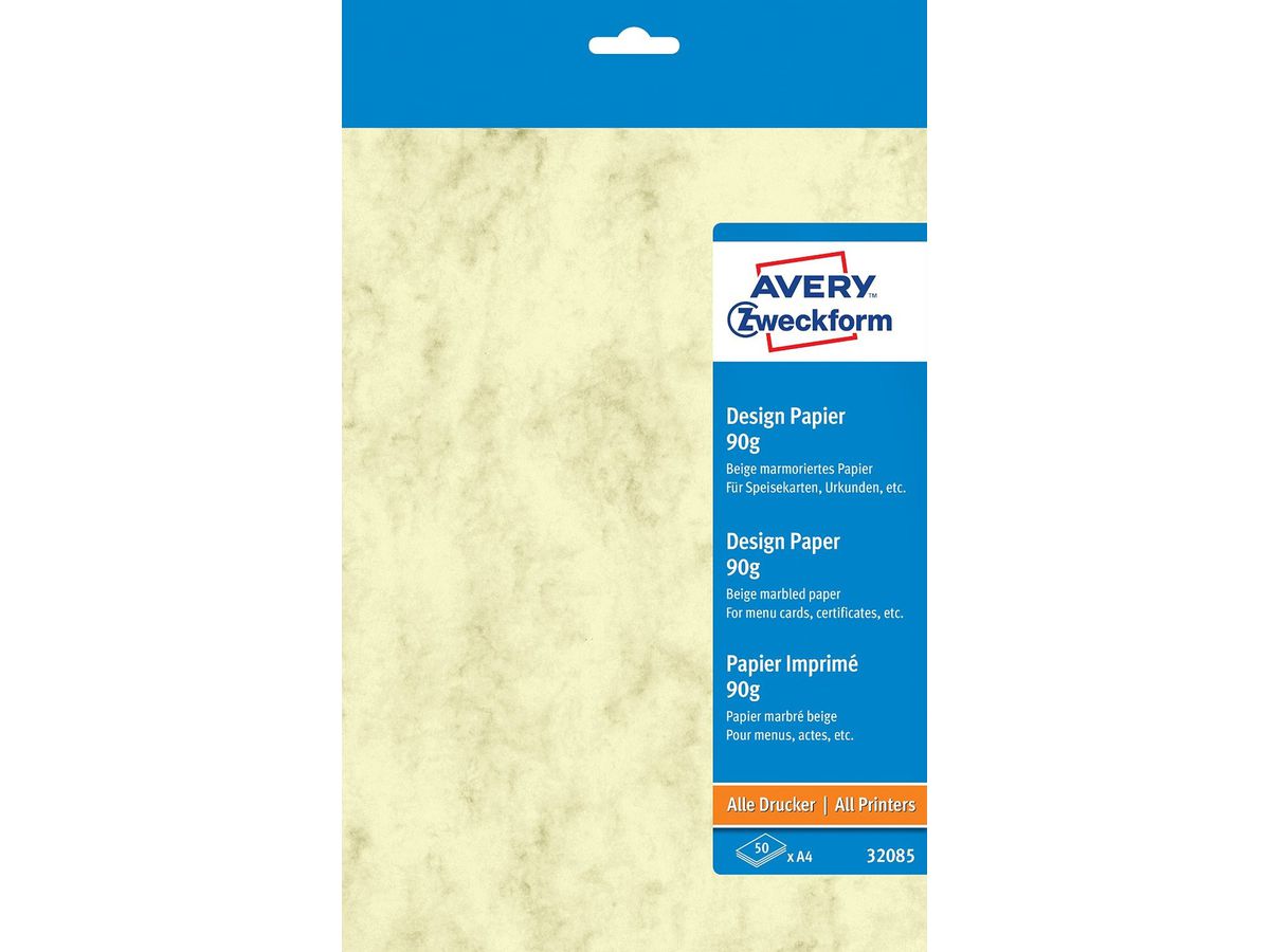 Beige Marbled Paper 90G X50 A4