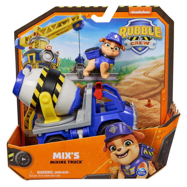 Rubble & Crew, Mix'S Cement Mixer - Action Figure And Movable Construction Toys