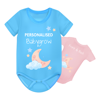 Personalised Babygrow Front & Back