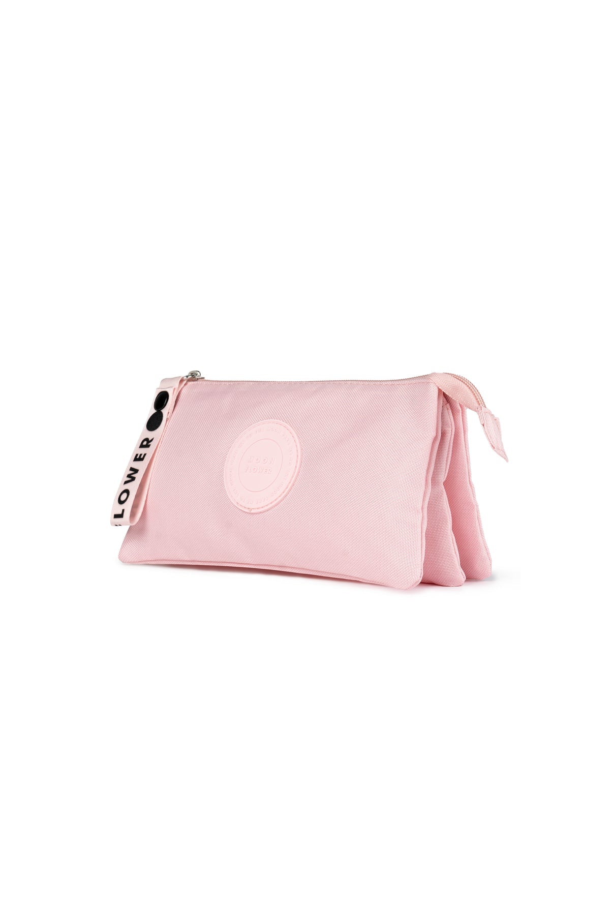 Pencil Case 2 Zip 3 Pockets  Pink