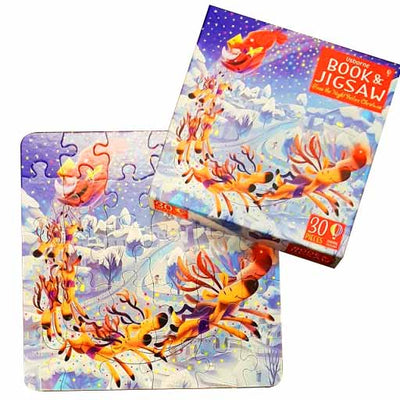 Twas the Night Before Christmas Usborne Book and Jigsaw - 30 pcs
