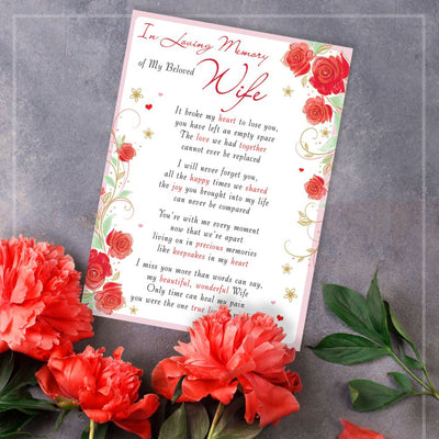 Loving Memory Memorial Card - My Beloved Wife