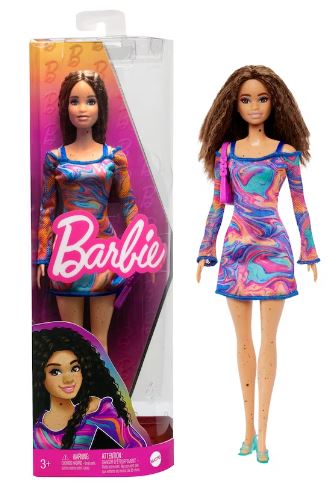 Barbie Fashionista Doll  Rainbow Marble Swirl