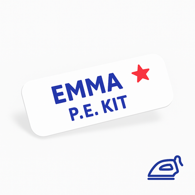 Custom Iron-on Labels (30 x 13mm - 52 pcs)