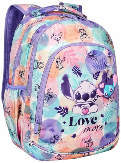 Disney Stitch Pastel School Backpack 2 compartments fits A4