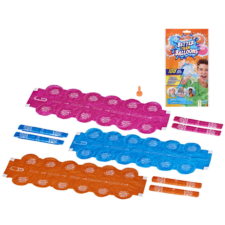 Water Balloons - Nerf Soaker Better Than Balloons X 108 Pcs