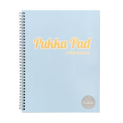 Pukka Pad Pastel Jotta Pad Spiral Notebook A4 Lined 100 Sheets - pastel blue