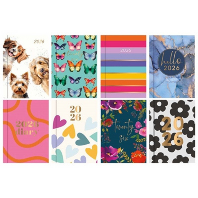 Pocket Diary 1 Week on 2 pages Assorted - x1 Diary