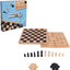 chess and checkers - wooden board