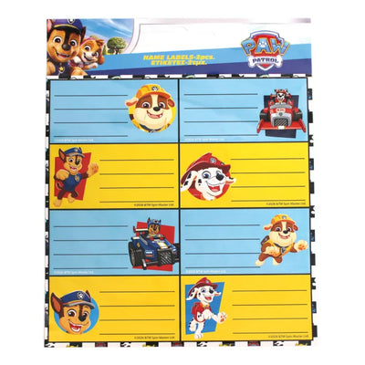 Paw Patrol Race Notebook Labels x 16 pcs