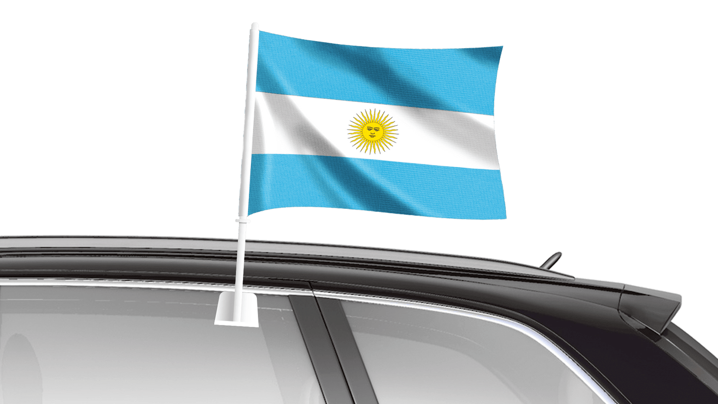 Car Flag 40 x 25cm - Argentina