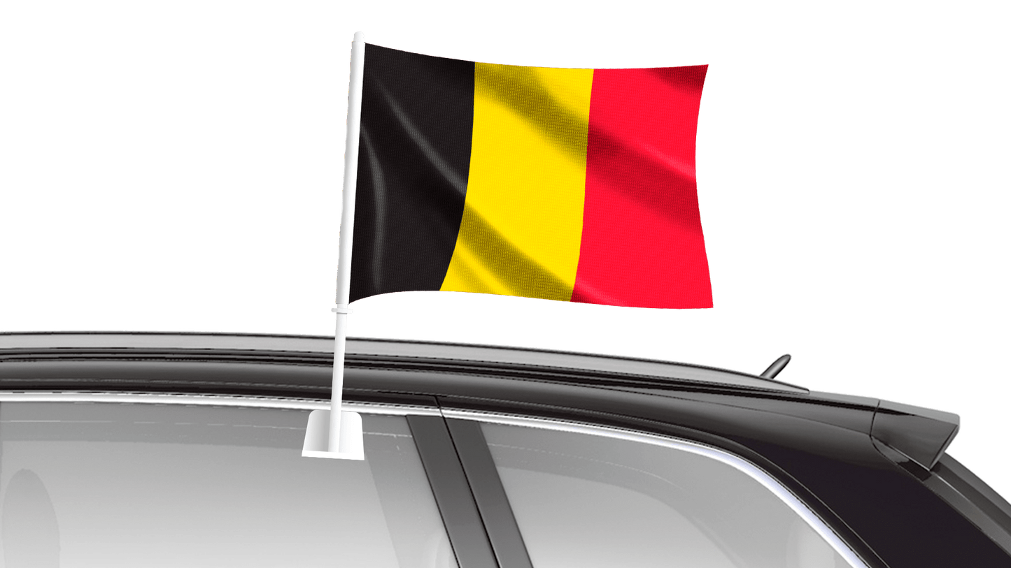 Car Flag 40 x 25cm - Belgium