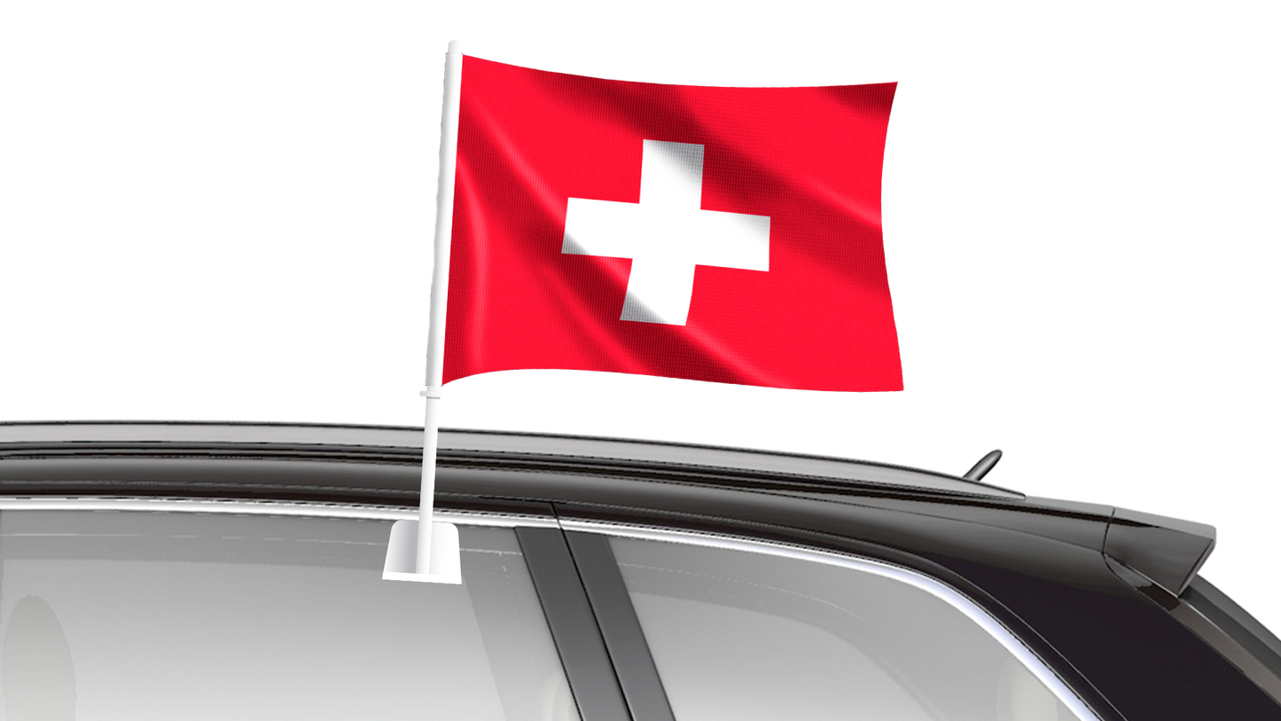 Car Flag 40 x 25cm - Switzerland
