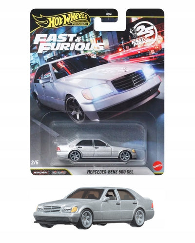 Hot Wheels Premium Fast & Furious 25th Anniversary Mercedes-Benz 500 SEL Die-Cast Vehicle