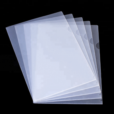 L Shaped Folder A4 Transparent X10Pcs