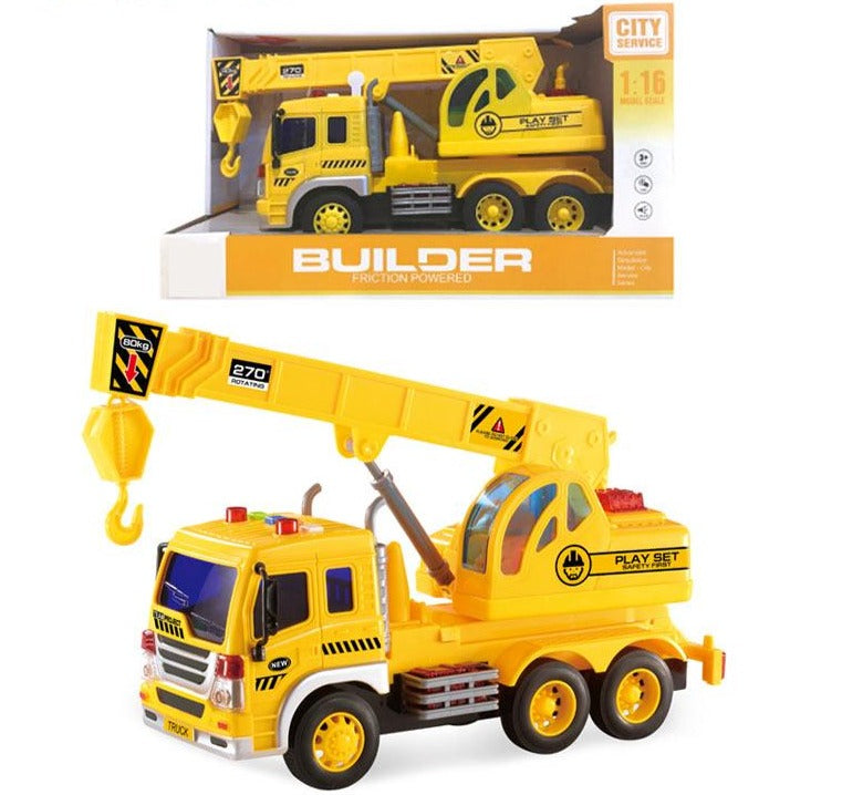 Friction Construction Crane With Light And Sound