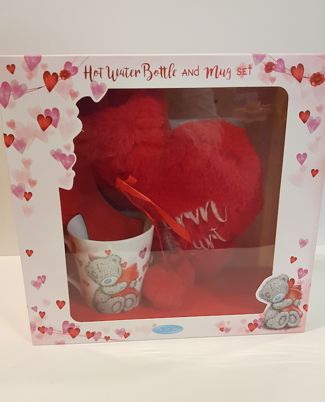 Hot Water Bottle And Mug Set