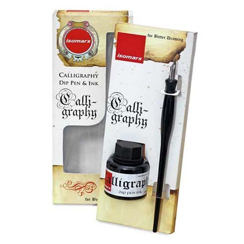 Dip Pen Set Plastic Holder W/Nib + Blk I