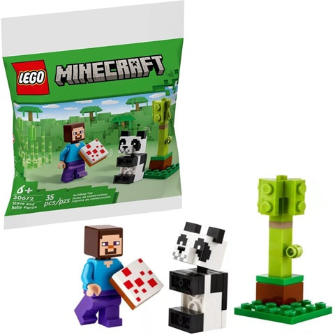 LEGO Minecraft Steve and Baby Panda Polybag 30672
