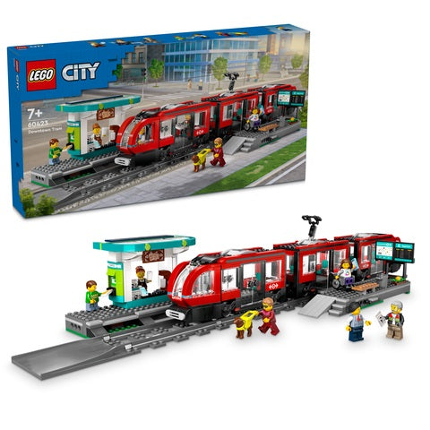 LEGO City 60423 Downtown Tram Streetcar and Station