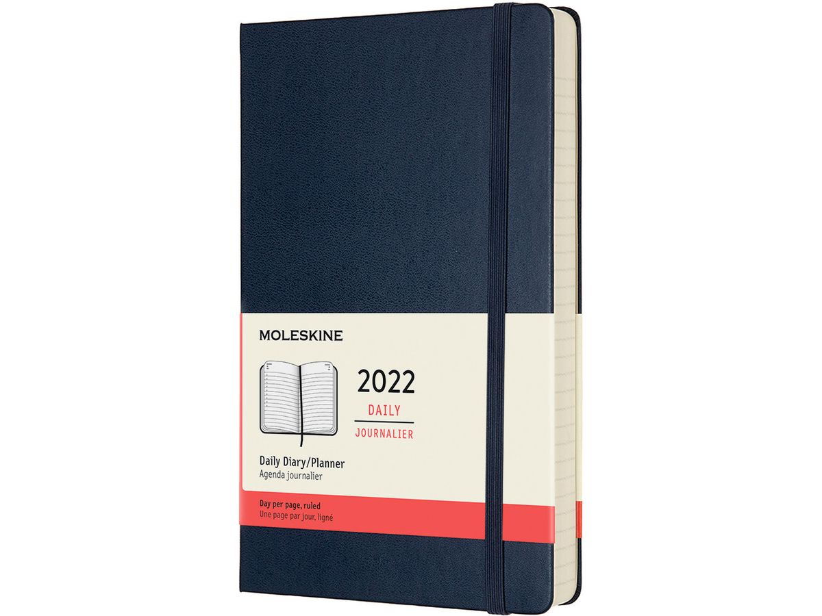 Diary 12 Months Daily A5 Saphire Blue Hardback