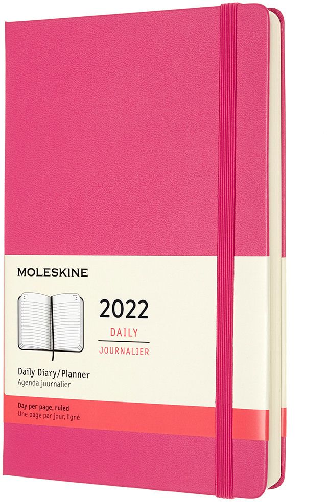 Diary 12 Months Daily A5 Bougainvillea Pink Hardback