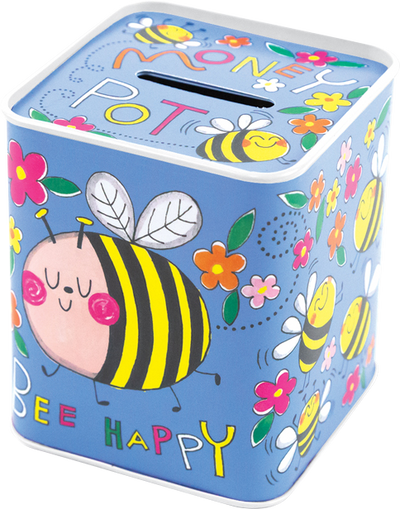Bee Happy  Tin  Money Box
