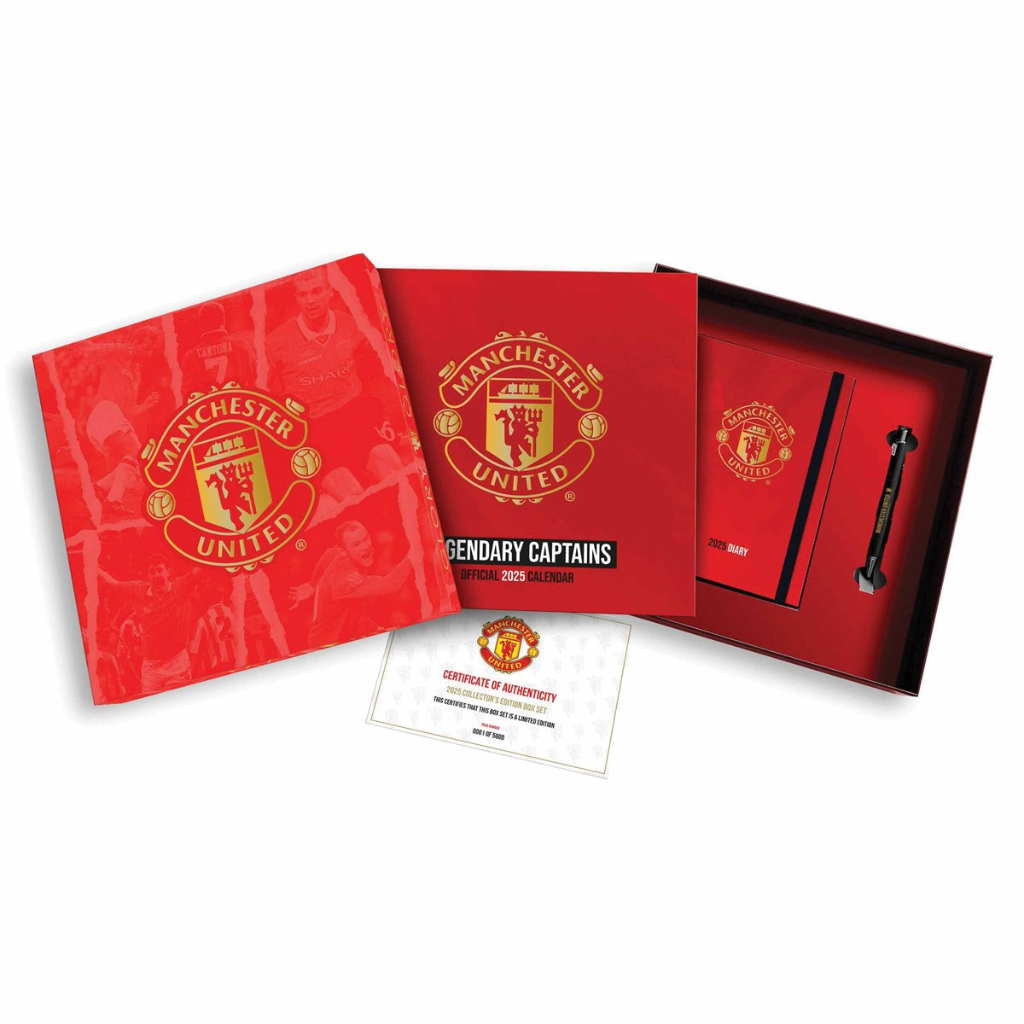 Manchester United Fc Calendar & Diary Musical Gift Box 2025