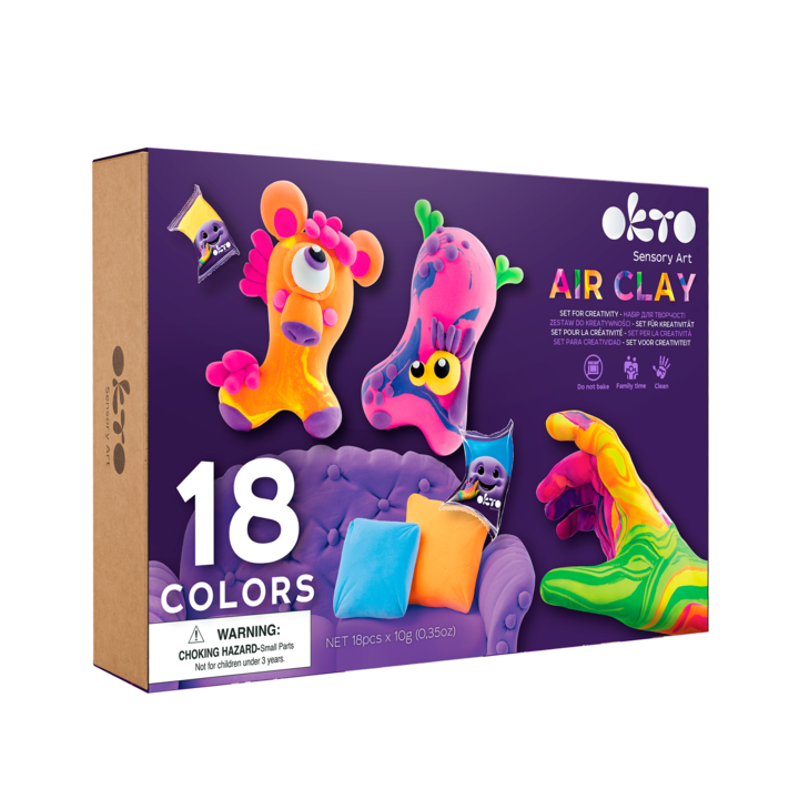 Sensory Art - Air Clay Creativity Kit - 18 Colors