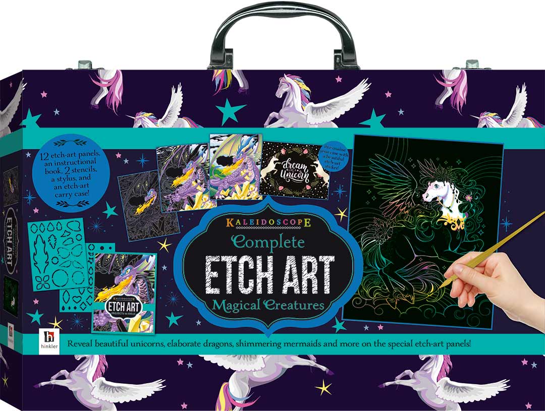 Kaleidoscope Etch Art Magical Creatures