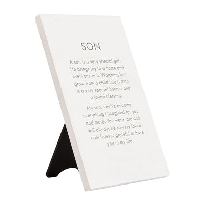 Ceramic Plaque Precious Quote - Son