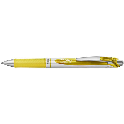 Pentel Energel 0.7Mm Retractable Liquid Gel Roller Pen - Yellow Ink