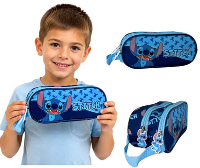 Disney Stitch Abstract Pencil Case 2-Compartment Pencil Case