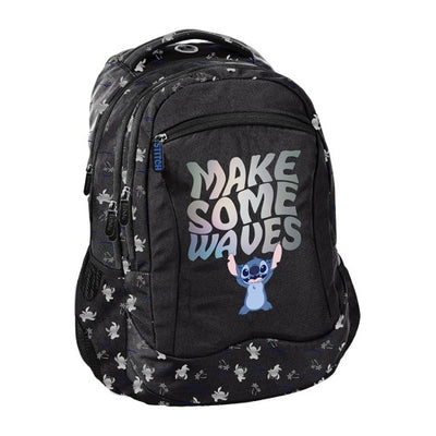 Make Some Waves Stitch School Backpack 3 compartments Fits A4