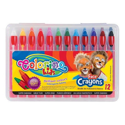 Face Crayons X 12 Clrs