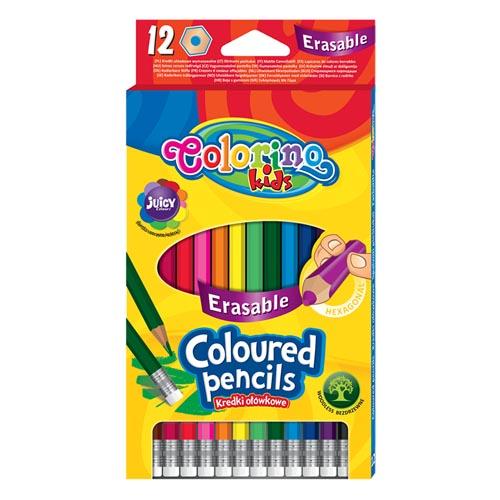 Pencil Colours Erasable X12