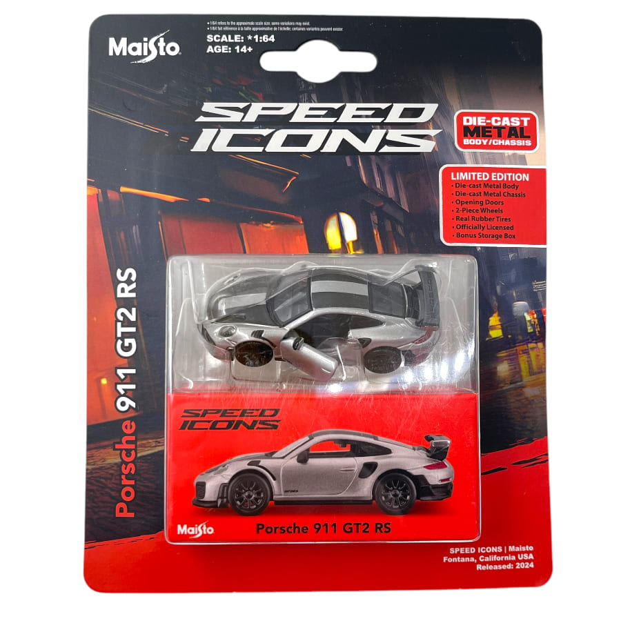 Maisto 1:64 Speed Icons Porsche 911 GT2 RS Diecast Model Car