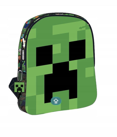 Minecraft Face Backpack 30Cm - 1 small compartment fit A4