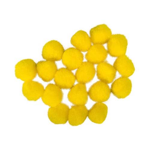 Craft Pompom Yellow 20Mm