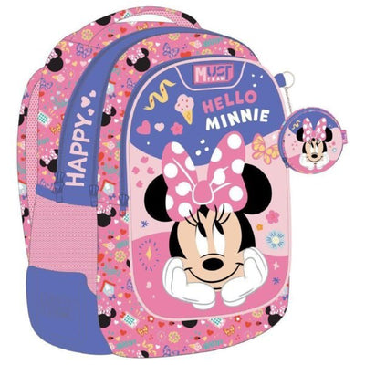 Must Disney Minnie Besties Forever School Backpack 2 zip fit A4