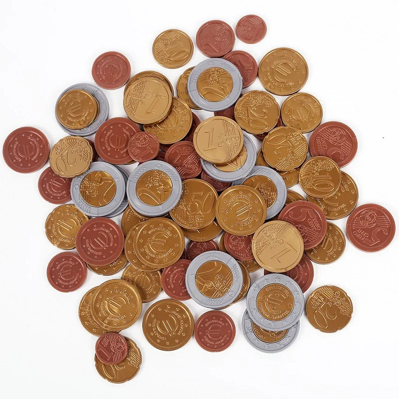 Euro Plastic Coins 60 Pcs