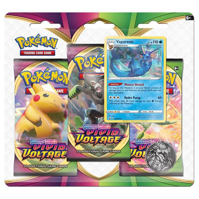 Pokemon Tcg 3 Booster Packs, 1 Rare Card & Coin