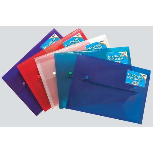 Button Envelope (2 Studs) A4 Plastic Trs