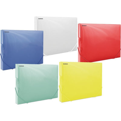 plastic box file A4 Red With Elastic Closure 30 mm